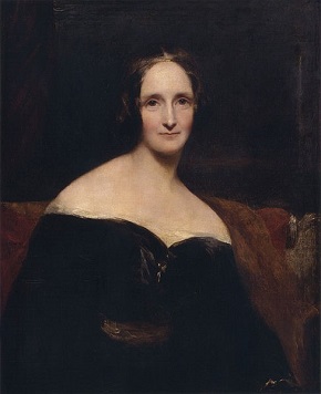 Richard Rothwell, ‘Portrait of Mary Shelley’ (1840). Wikimedia Commons https://commons.wikimedia.org/wiki/File:<br />
Mary_Wollstonecraft_Shelley_Rothwell.tif